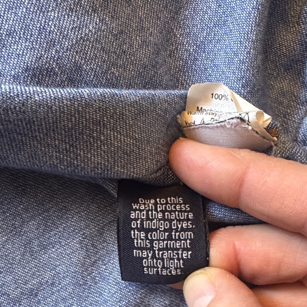 J. Crew Popover Chambray Button Front Pocket Causal Top - Picture 11 of 11
